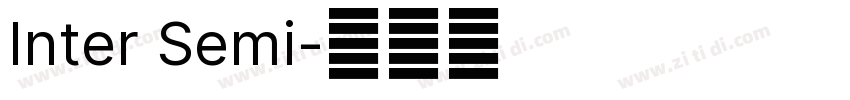 Inter Semi字体转换